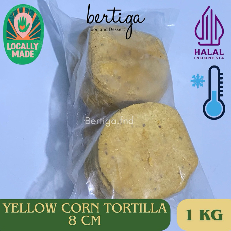 

LOCAL - Yellow Corn Tortilla (Kulit Nachos) 8cm isi 1kg/pack