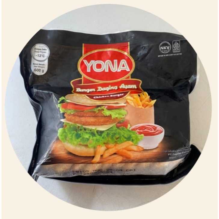 

YONA CHICKEN BURGER 600 gram