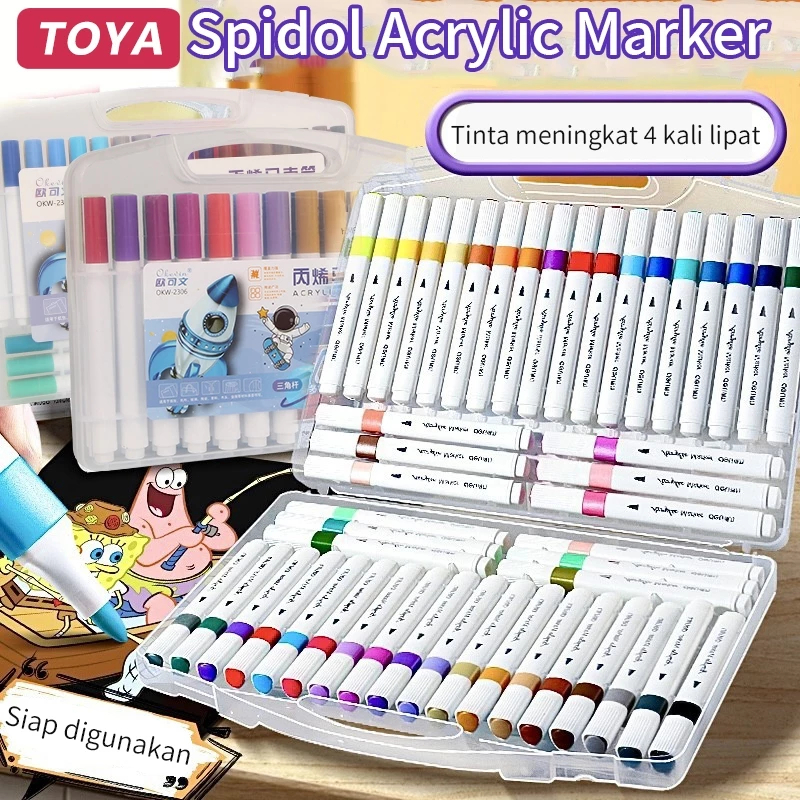 

en Akrilik Marker Warna Cepat Kering Tahan Air / Spidol Acrylic Painter / Menggambar Kreativitas