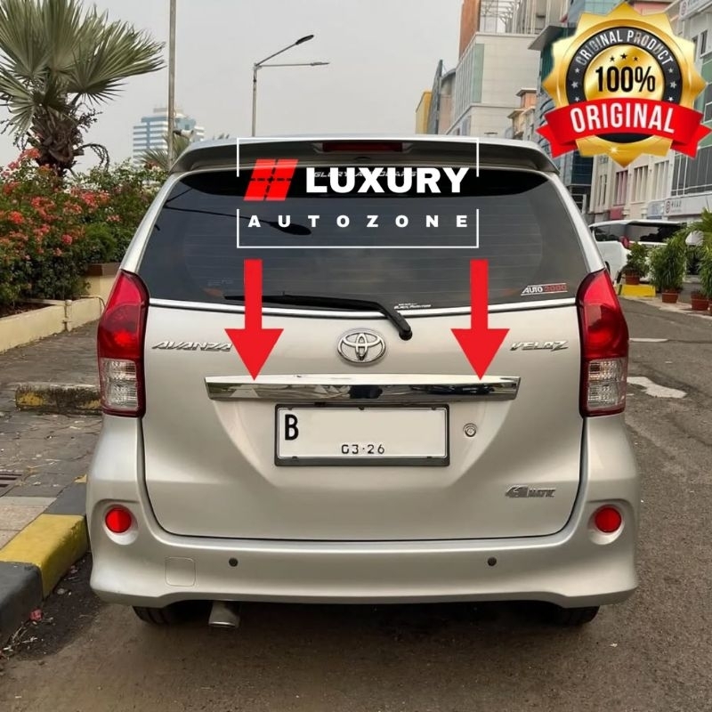 Trunklid Lis List Chrome Pintu Bagasi Avanza Veloz 2012 2013 2014 2015 Original