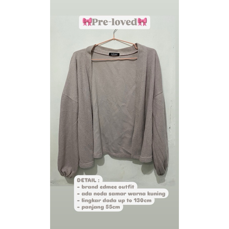 Preloved cardigan edmee outfit baby purple