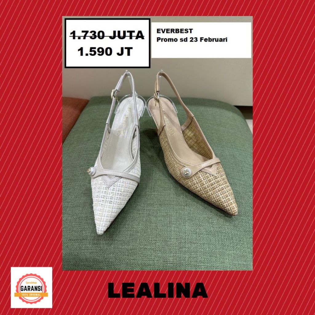 Sepatu heels wanita sale LEALINA Everbest 100% original store