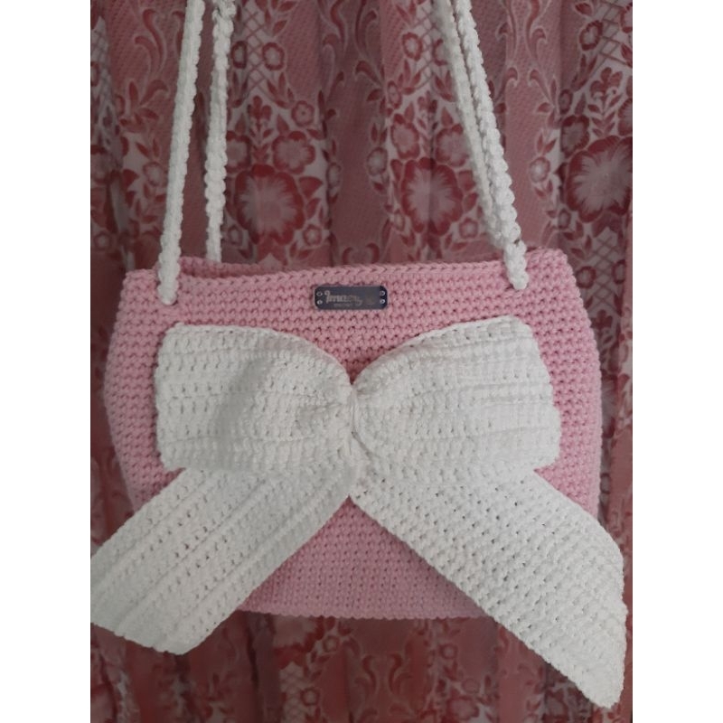 Tas Rajut pita besar / Tas Selempang Rajut