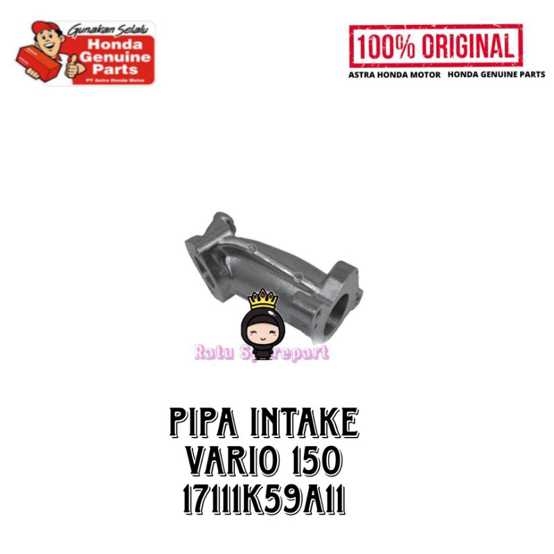 Pipa Intake Honda Vario 150 Original - 17111K59A11 Intake Honda Vario 150 - Intake Vario 150