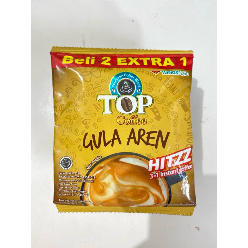 

‼️PROMO, CEK DESKRIPSI‼️ TOP Coffe Gula Aren 3in1 22g Kopi Aren Sachet Instan