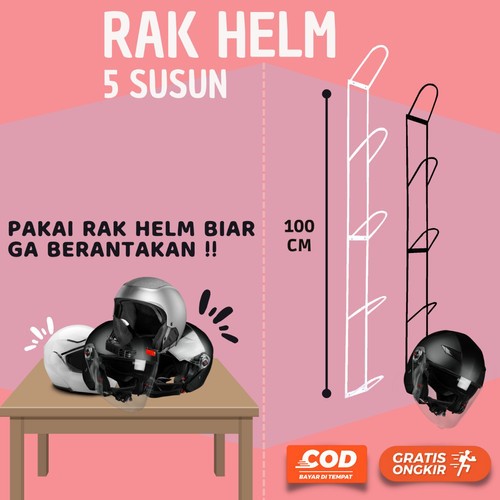 rak helm/rak gantungan helm/rak helm dinding susun 2, susun 3, susun 4 dan susun 5