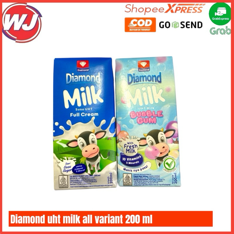 

DIAMOND UHT MILK ALL VARIANT 200 ML