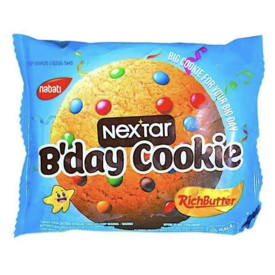 

Nextar Bday Cookie 1 Pak 10 Pcs - Nabati B'day Cookies Biskuit Chocolate Coklat Choco Chip Richbutter - Big Cookie For Your Big Day