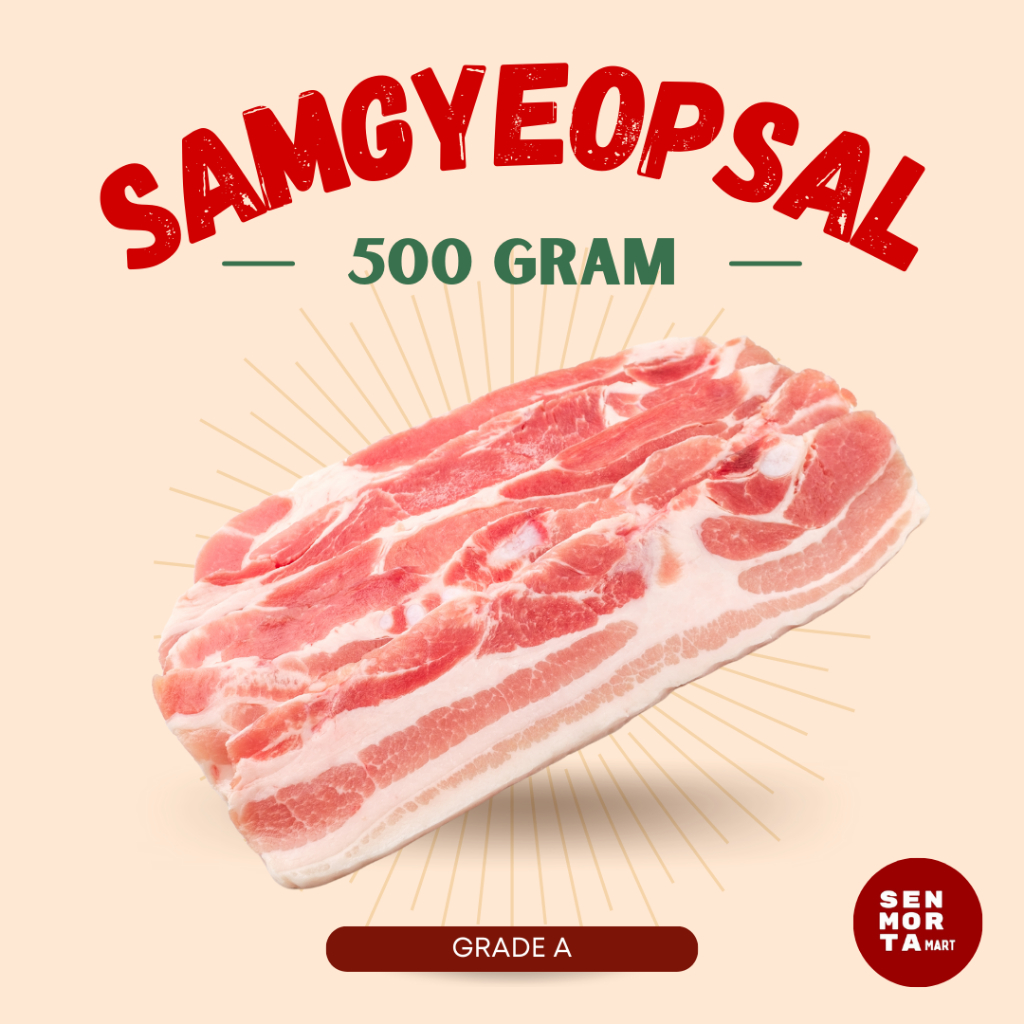 

Pork Meat Belly / Samgyeopsal / Daging Babi Slice 500 Gram