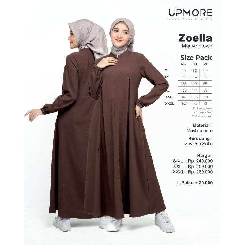 gamis zoella mauve brown by upmore