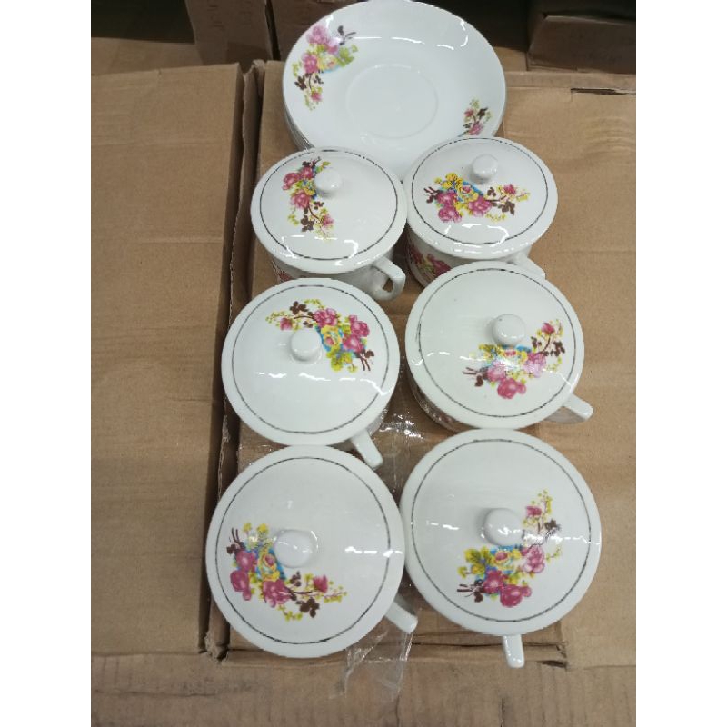 Cangkir kopi isi 6 pcs set Tutup