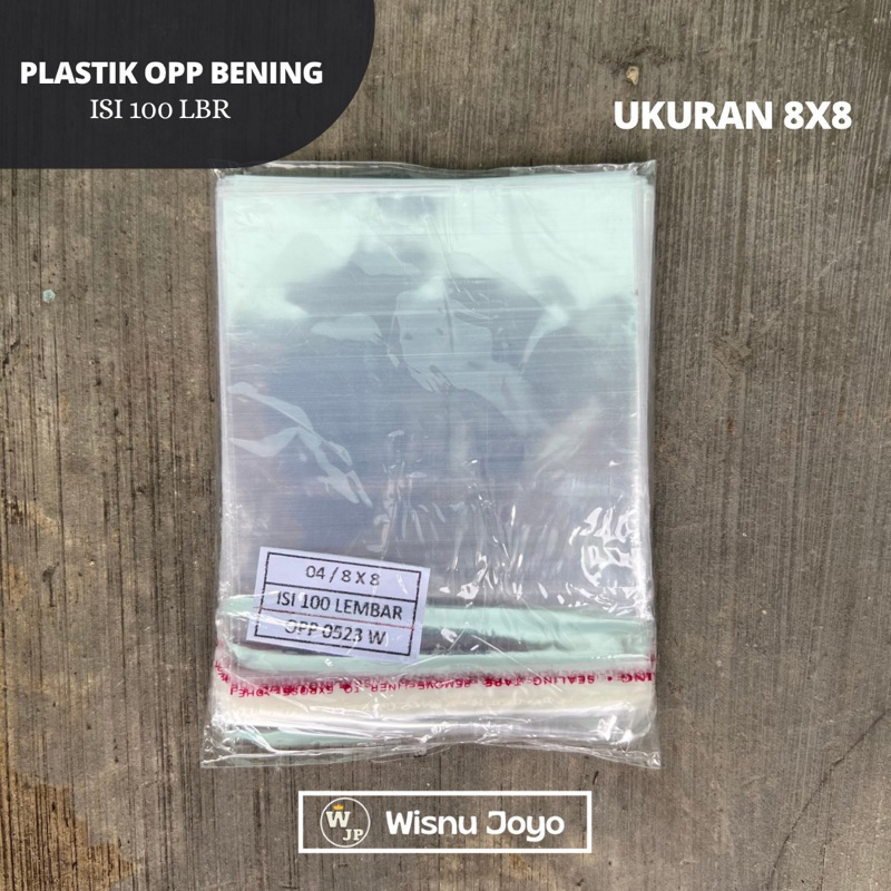 Plastik Opp Bening 8x8 / Plastik Lem opp 8x8 / Plastik Seal Bening 8x8