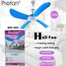 Profan Helifan Kipas Angin Gantung 15, 20, 30 Watt 4 Baling-Baling Kipas Small 40 CM BATAM