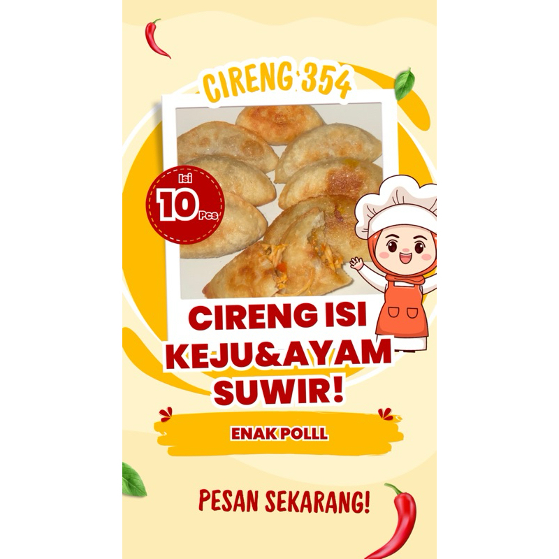 

Ciring isi Keju & Ayam suwir isi 10 pcs