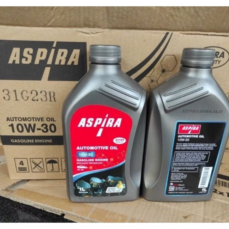 Aspira oli mesin 10w30 untuk mobil bensin 1 dos isi 12 liter