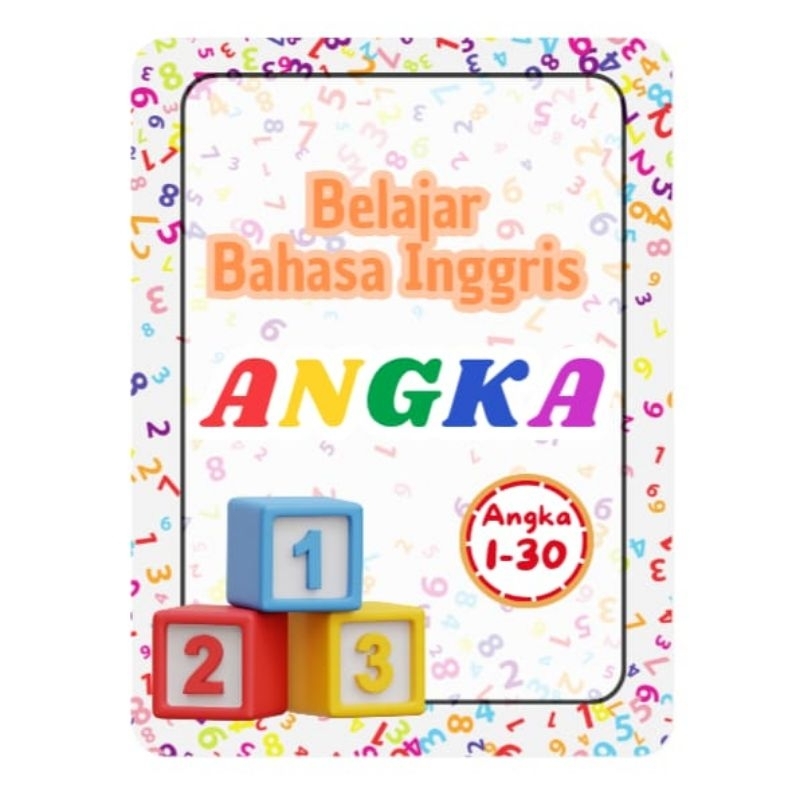 Kartu Edukasi Belajar Bahasa Inggris dengan Angka