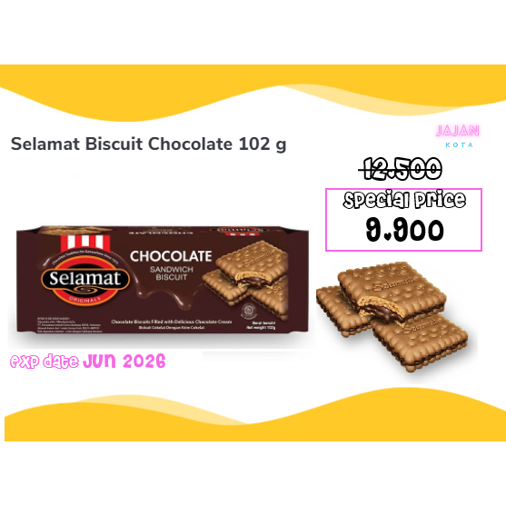 

Selamat Biskuit Chocolate 102 gram