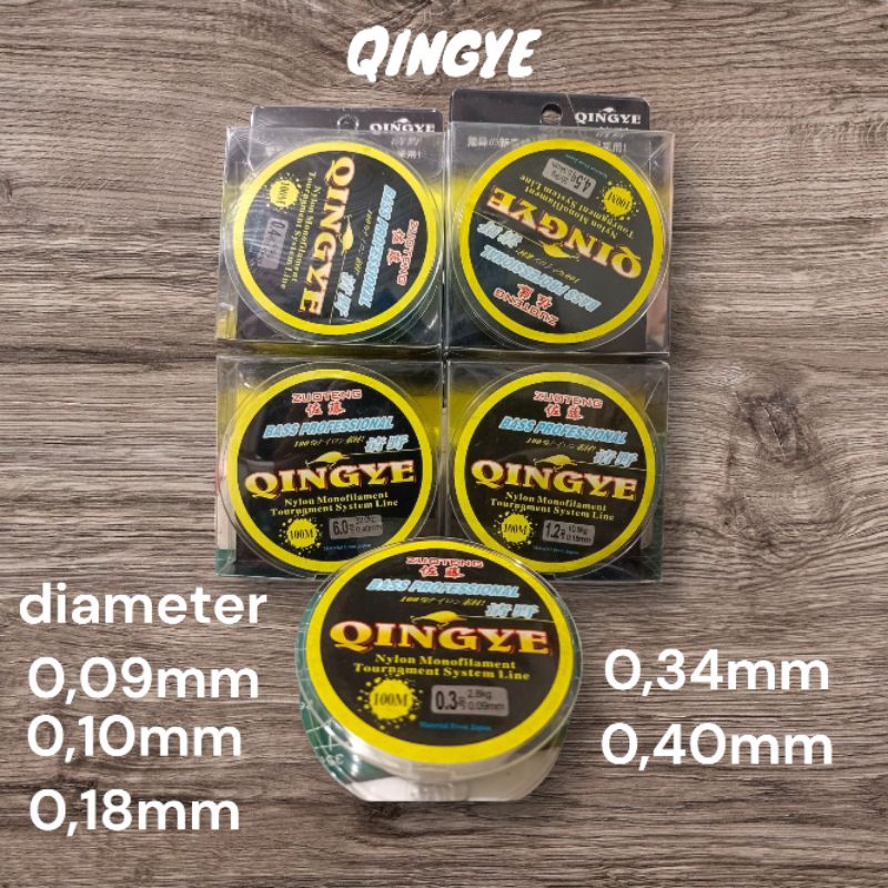 senar/tali/benang pancing merk QINGYE diameter 0,06mm/0,09mm/0,10mm/0,18mm/0, 34mm/0, 40mm