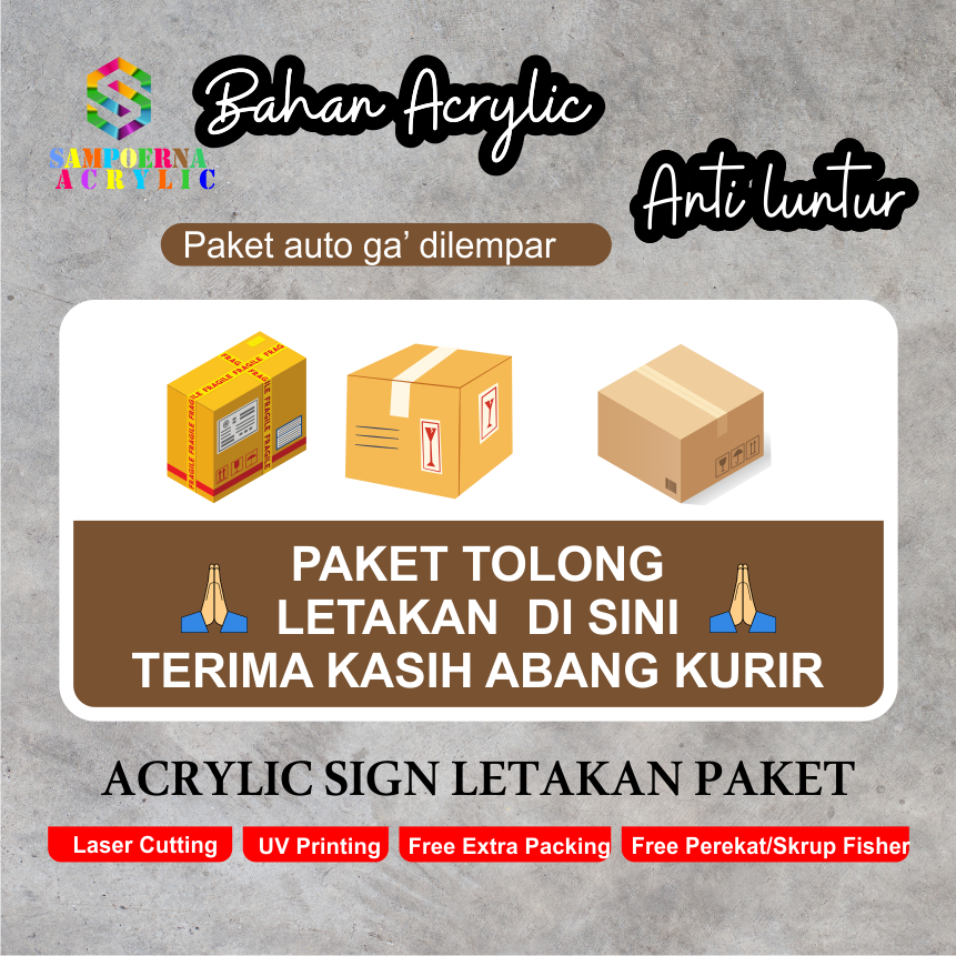 

AKRILIK PAKET TOLONG LETAKAN DISINI TIPE 2 ACRYLIC CUSTOM