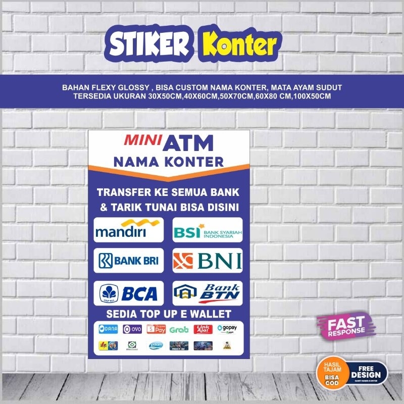 

Sticker konter custom Nama konter