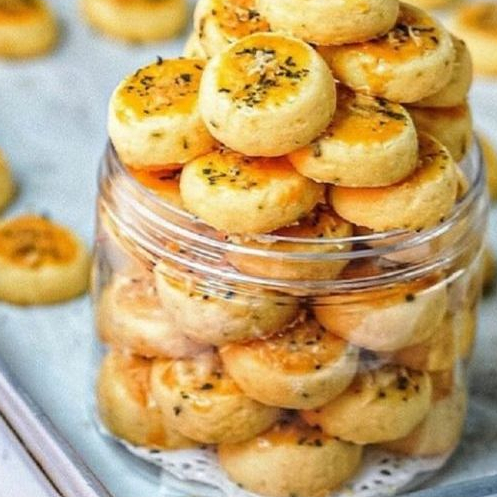 

Sambal Ambu x Merrycookies | Garlic Cheese premium toples 600ml | Kue Keju/kue lebaran