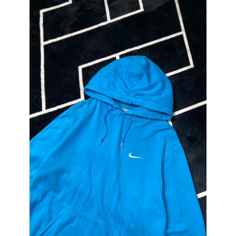 HOODIE NIKE BLUE SMALL LOGO RARE ITEM