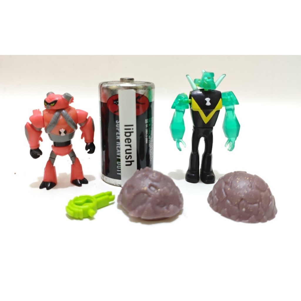 Set ben 10 mix & match figure ben 10 diamondhead overflow figure cartoon network