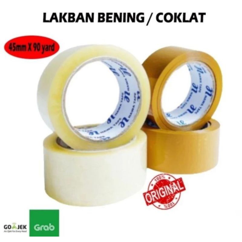 

Lakban bening dan coklat 45mm-200 yard 1dus/1karton isi 54pcs