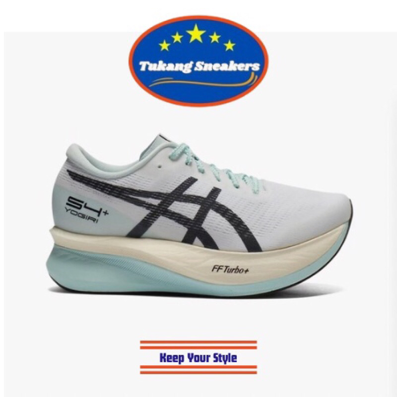 Sepatu Lari Unisex Asics S4+ Yogiri White Black 113A15810