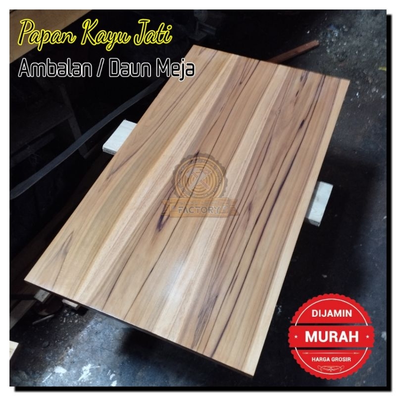 papan kayu jati asli ambalan daun meja