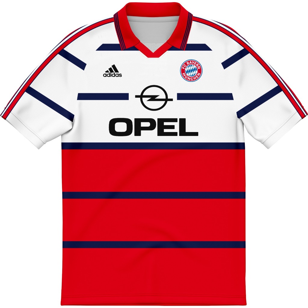 Jersey retro FC Bayern Munchen 1998-1999 fullprint gratis nameset