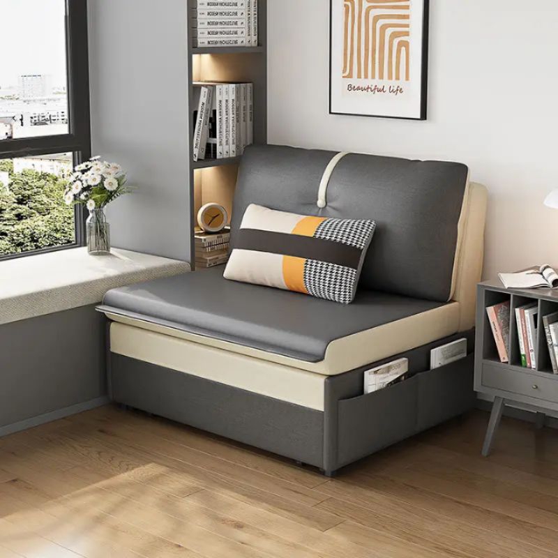 IDEA - Sofa Bed Single Sofa Sandaran Bahan Kulit