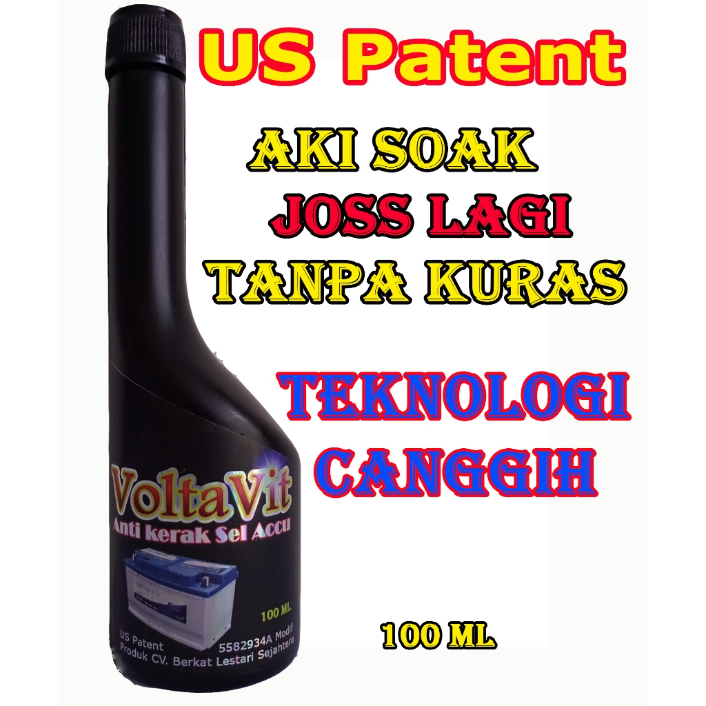 Aki Motor Aki Mobil Obat Aki soak Air Aki Vitamin Aki Voltavit Cairan Perbaikan Accu Desulphator aki