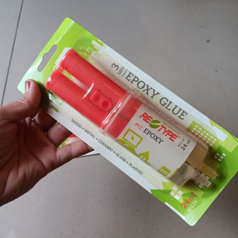 Lem Epoxy clear retype /Lem Campur/ besi/ serbaguna 3 menit/ lem besi,alumunium,kaca, kayu,keramik 2
