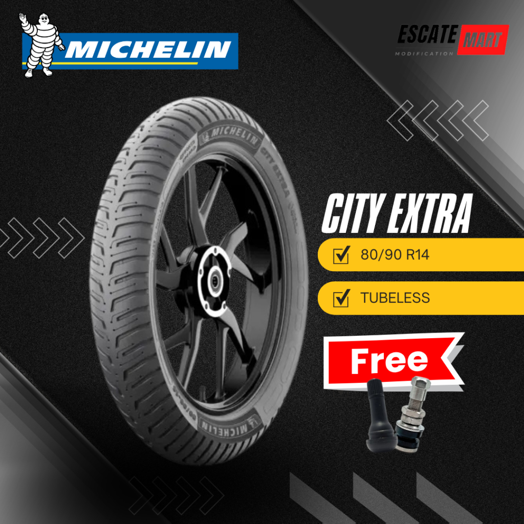 Michelin City Extra 80/90-14 Tubeless - Ban Motor Michelin City Extra 80/90 Ring 14 Tubeless