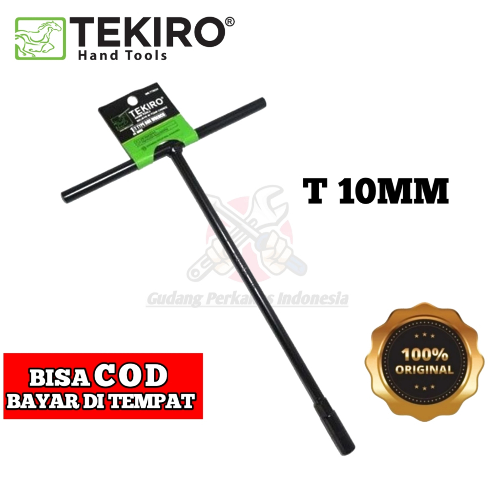 TEKIRO KUNCI T 10MM T-TYPE SOCKET 10 MM / KUNCI SOK T HITAM / KUNCI SOCK T 10 MM TEKIRO ORIGINAL