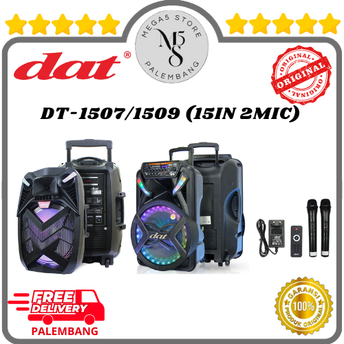Speaker DAT Portable 15INCH 2 MIC - DT1507 / DT1509
