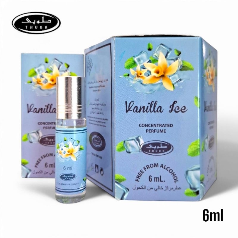 Parfum VANILLA ICE THUBA Perbox isi 6pcs - Minyak Wangi Oles Pria Wanita Non alcohol