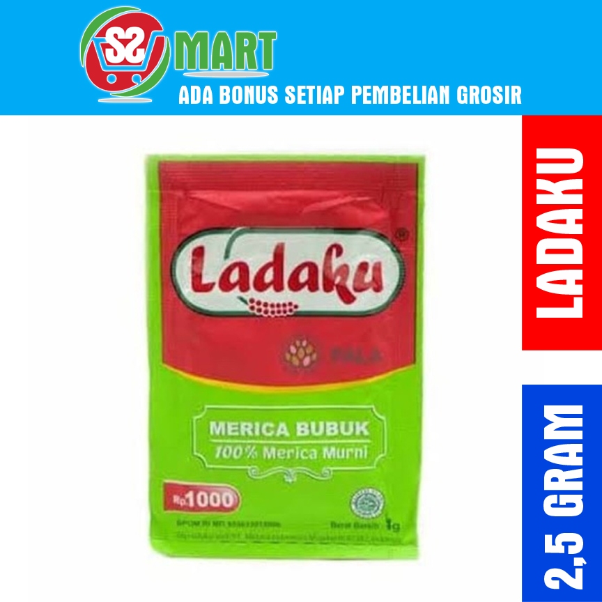 

[per pcs] Ladaku Merica Bubuk 100% Merica Murni 2,5 Gram 1000 an Seribuan Renceng Renteng Sachet Ecer