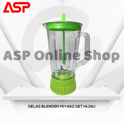 Gelas Blender Set Miyako Set Hijau Baru Bahan Plastik Pisau BL 101 102 301 152 Gear