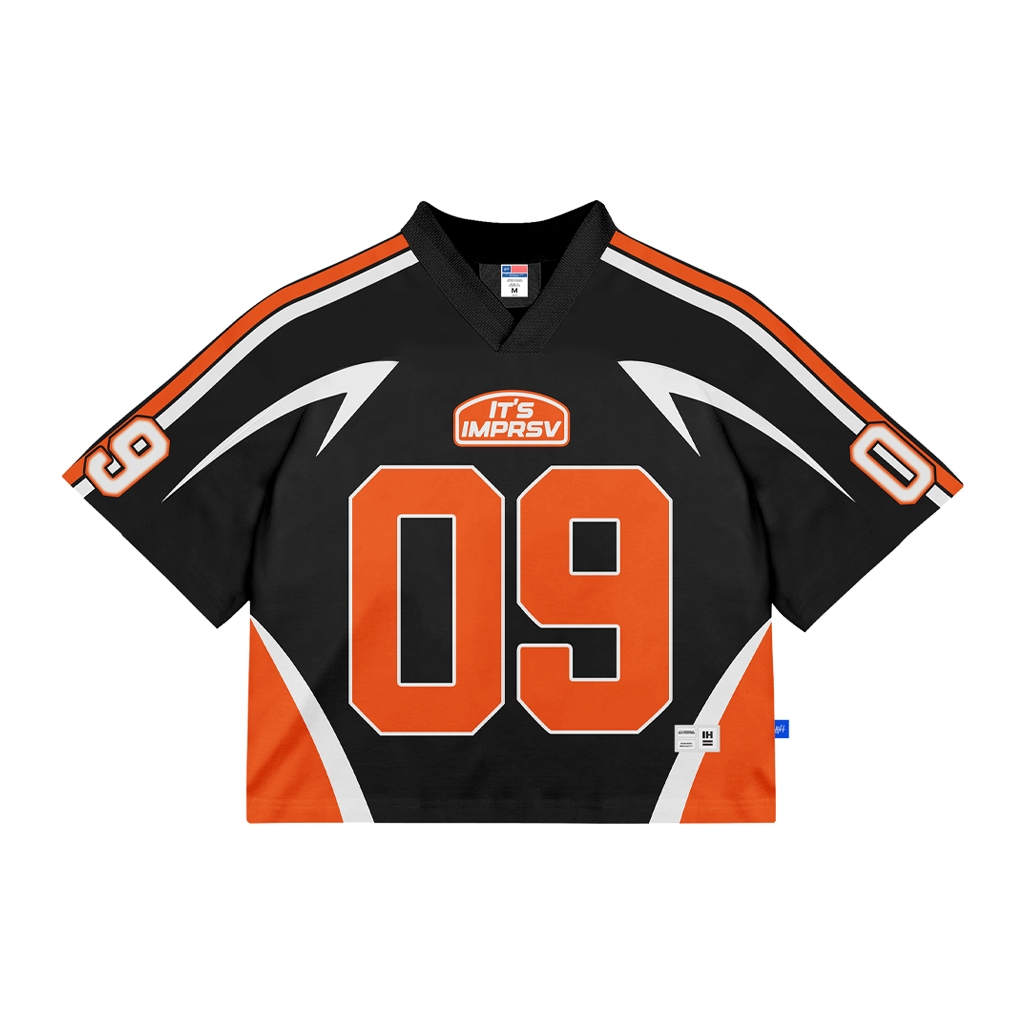 HEARTNESS Tshirt Jersey Oversize Boxy Mavrix Vintage Kerah V-neck Atasan Pria Wanita