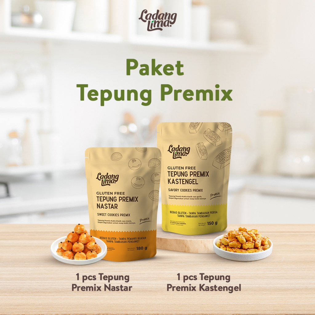 

Paket Tepung Premix Nastar Kastengel - Premix Kastengel Premix Nastar Ladang Lima Gluten Free