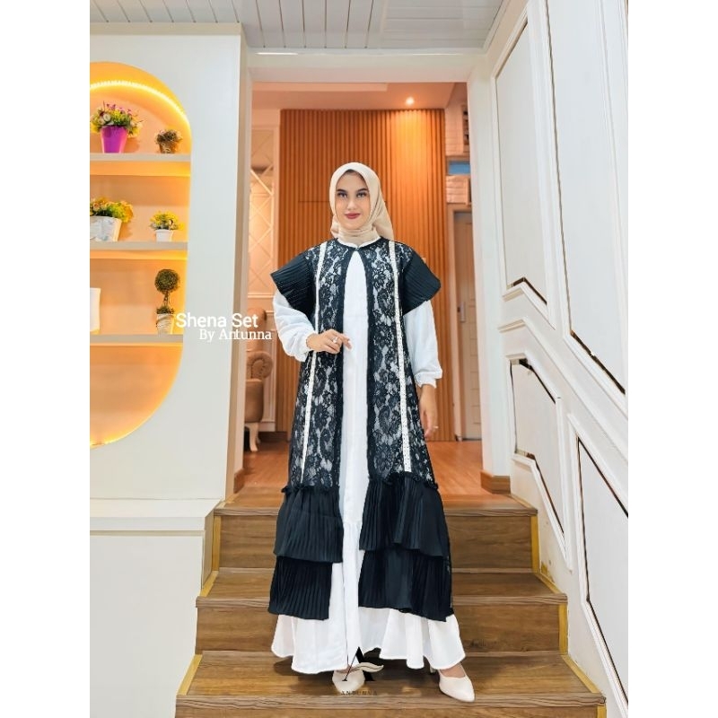 Shena set Gamis one set by Antunna mewah elegant