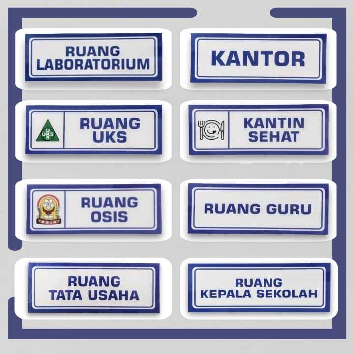 

Paket Akrilik Nama Ruang Sekolah | Papan Nama Ruang | Akrilik Tempel