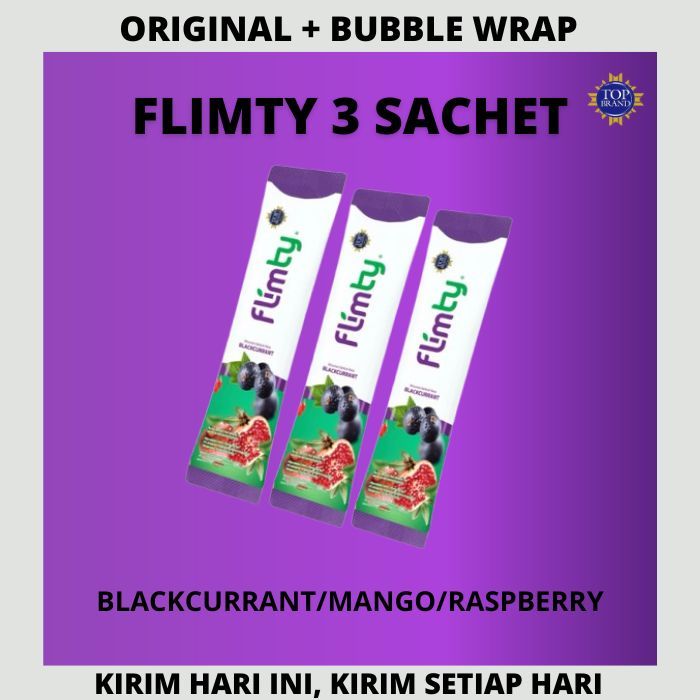 Flimty Fiber | Detox | Antidioksidan - 3 sachet BPOM HALAL FLYMTY DIET DETOX  ASLI daylinestore