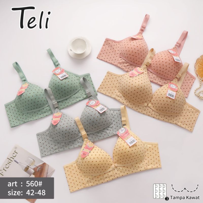BH/Bra Menyusui Teli 560 Pakai Busa Tanpa Kawat Ukuran 42-48