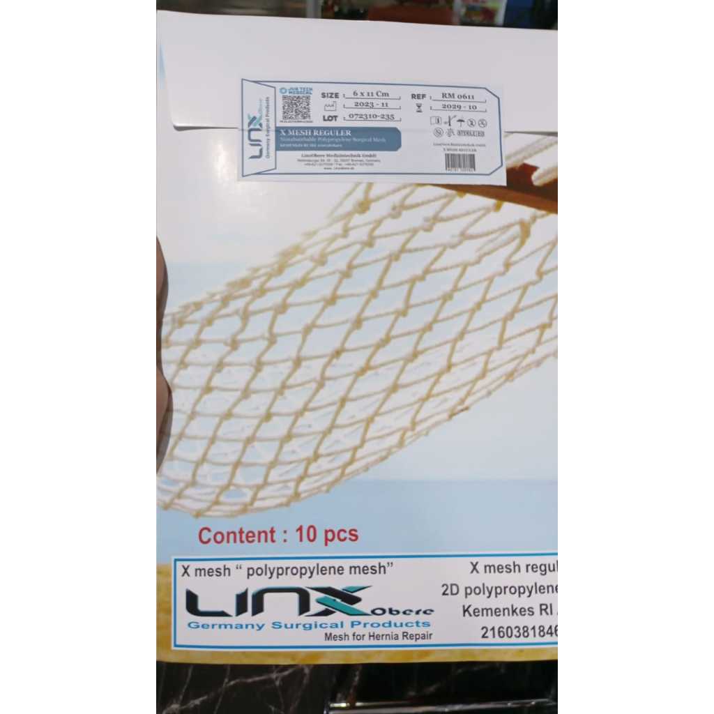 Hernia Mesh  GERMANY uk size 6x11 Linx Mesh