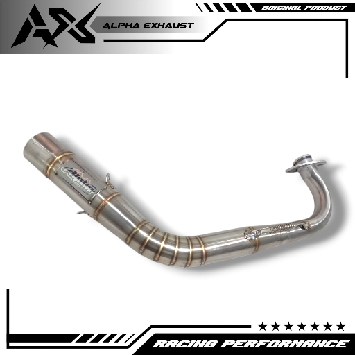 Leheran Knalpot Beat Karbu & FI Inlet 50mm PNP Stainless Salemba  Alpha Exhaust