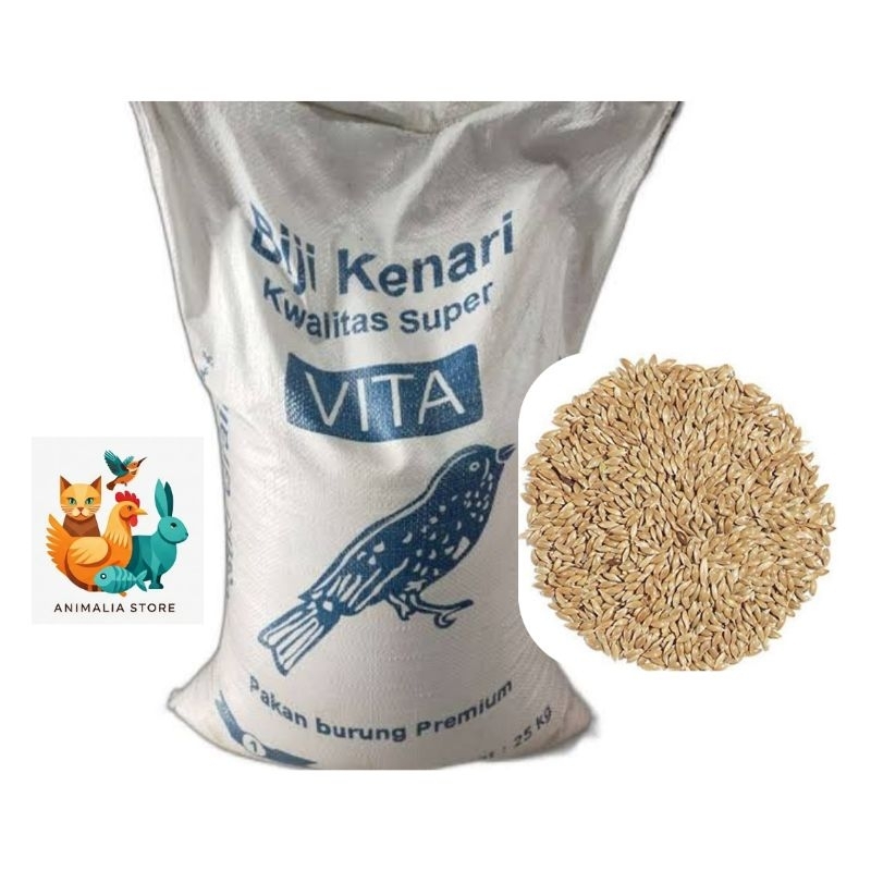 Vita Canary Seed Kemasan Kemasan 1000 Gram & 500 Gram