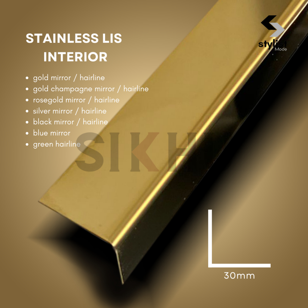 Stainless Lis Interior | Siku L GOLD 30 x 30mm